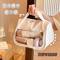 Net red ins style simple large capacity waterproof cosmetic bag portable lady travel cosmetics storage bag transparent hand
