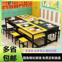 Training institutions rest area tables and chairs desks and chairs junior high school students calligraphy training class kindergarten set reading area education
