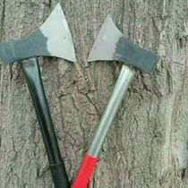 Harvesting axe woodworking axe rail steel forged axe cutting tree wood cutting tools hand forged axe wooden handle axe