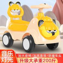 Car twisting childrens toys sneak baby can be four-wheeled with music sitting and sliding 1 3-year-old men and women sliding excavator machine