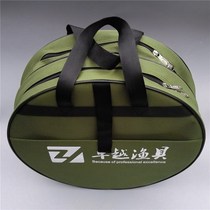 Canvas thickened full waterproof abrasion resistant small fish guard bag 45cm50cm round fishing gear bag fishing protection bag