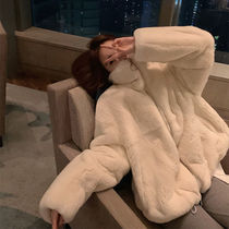 2021 new imitation mink plush fur coat women autumn and winter young fashion loose furry short coat