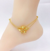 New Vietnam sand gold gold bead anklet jewelry 24k imitation Lady 999 Palace Bell Bell 18 jewelry long do not fade