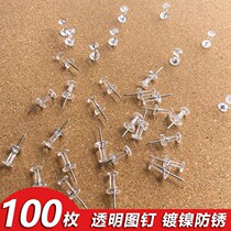 Transparent I-shaped nails Cork wood art students painting large extended ins creative cute push Nails nail nail round