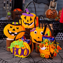 Halloween candy bag for sugar bag children kindergarten hand-held pumpkin bag bucket suit costume gift bag layout