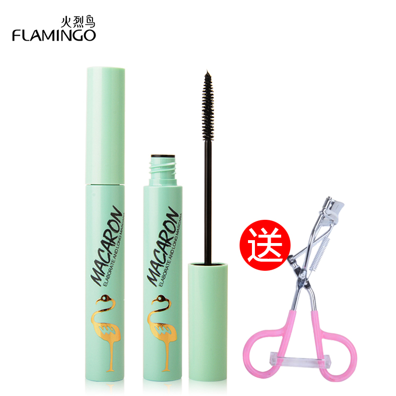 Flamingo Fine, slender, bright, dense, dreamy, curly, genuine eye black, durable, waterproof, non dizzy, easy to remove makeup