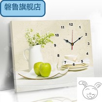 Modern minimalist living room table decorative painting non-perforated meter box hanging painting creative clock bedroom mural wall clock