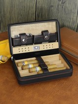 Cigar Moisturizing Pack Portable Cigar Case Carry-on Special Scissors Lighter Suit Tool Snowpine Wood