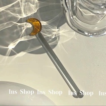 Glass mixing rod mixing spoon milk tea beverage milk small spoon coffee spoon drink dessert spoon mixing stick