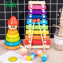 Infants and childrens hand piano eight-tone xylophone 8 months baby toys 9 percussion instruments 0-1 year old puzzle early education
