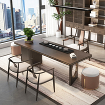 New Chinese tea table and chair kung fu modern drinking tea table office light luxury tea table tea set set Zen one