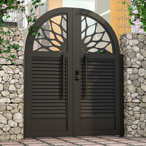 Eurostyle Iron Art Gate Courtyard Door Garden Villa Door Stainless Steel Countryside Open Door Single Double Open Outdoor Aluminum Art Door