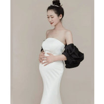 2022 fashion white fishtail skirt maternity clothes pregnant mother photo clothes studio art photo theme photography photo clothing