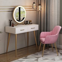 New dressing table bedroom Net red storage cabinet integrated Nordic simple small apartment girl princess with lamp makeup table