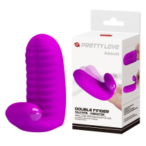 Two-finger vibation sleeve dun adult silicione products