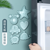 Refrigerator anti-crash patch Home Silicone Door Rear Anti-Kowtowing Door Handle Crash-proof Wall Stickup Furniture Door Bumper Crashworthy Mat