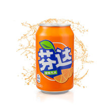 Coca-Cola Fanta 330ml canned whole box carbonated drinks orange soda drinks summer orange juice orange juice