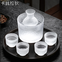 Glass warm wine suite Japanese household sake wine hot drink hot drink pot heated wine cup