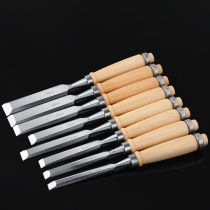 Ingenuic carpenter wood chisel wood chiseling flat shovel special steel woodworking tool big full-notched chipping knife flat shovel knife poke zizzhao