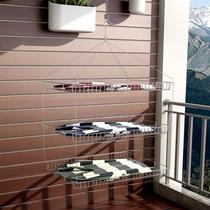Clothes basket cardigan net jacket stainless steel household large double tiled cashmere socks hanging sweater artifact