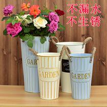 ten Night Wake Flowers Bucket Flowers Bucket Florist home Fancy Flowers large number Antique Iron Art Flower Pots Dry Flower Vases Flower Vases