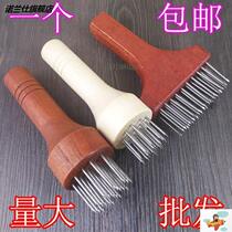Roasted tender meat needle practical patting meat device fork broken roasted meat steak hammer pine meat needle cured meat steel nail hole meat skin household