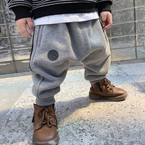 Pants Spring Autumn Style Boy Girl Girl Plus Suede Pants Baby Integrated Suede PP Pants Baby Boomer Pants Children Casual Sports Pants