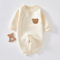 Baby warm jumpsuit autumn and winter baby quilted clothes rompers newborn thickening air cotton pajamas winter clothes