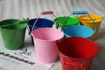 Color small iron barrel Iron Barrel Bucket Bucket Bucket Flower Pot pen holder stall beach Toys to shoot Prop Garden Artistes