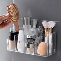 Cosmetics containing transparent mask case acrylic skin care products finishing box free of punching wall-mounted toilet shelve