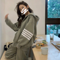 Netred sportswear suit womens spring loose display slim Han version students clothing fashion casual two sets of running tide
