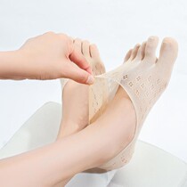 Five Fingers Socks Womens Thin Mouth Boat Socks Summer Super Slim Toe 5 fingers Sox Summer Five Invisible Toe Socks