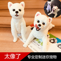 Photo custom animal small pet ornaments Cat and dog statue diy soft pottery hand-made hand-made creative gifts