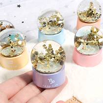 Twelve Constellation Crystal Ball Dream Girl Mini Table Girl Girl Girl Girl Gift Transparent
