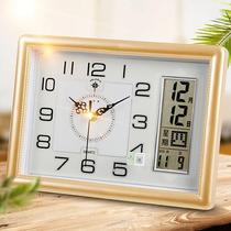 Read Arctic Star Perpetual Calendar Electronic Seat Clock Living Room Bedroom Mute calendar clock quartz clock Temperature table Clock hanging