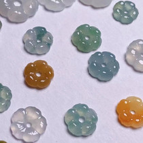Jinxu Emerald Natural A freight ice colorful blue water flower made various DIY and coined rope and jade