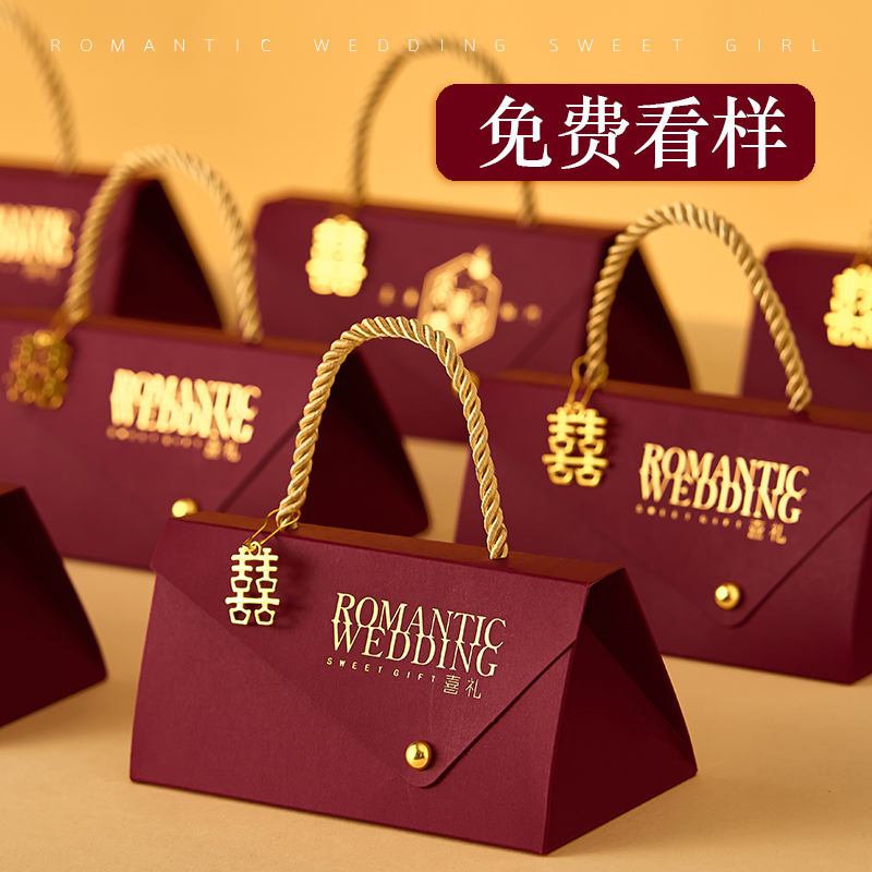 結婚式のキャンディボックス中国風赤 2022 新しい結婚式の特別な卸売ポータブル雰囲気クリエイティブ大容量