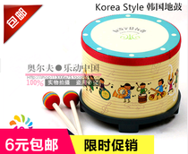 Orff percussion early education Cute baby Korean drum drumming childrens gift wooden toy