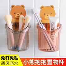 Toothpaste toothbrush shelve 2022 new putting light and luxurious wall-mounted high end high-end towel integrated cup