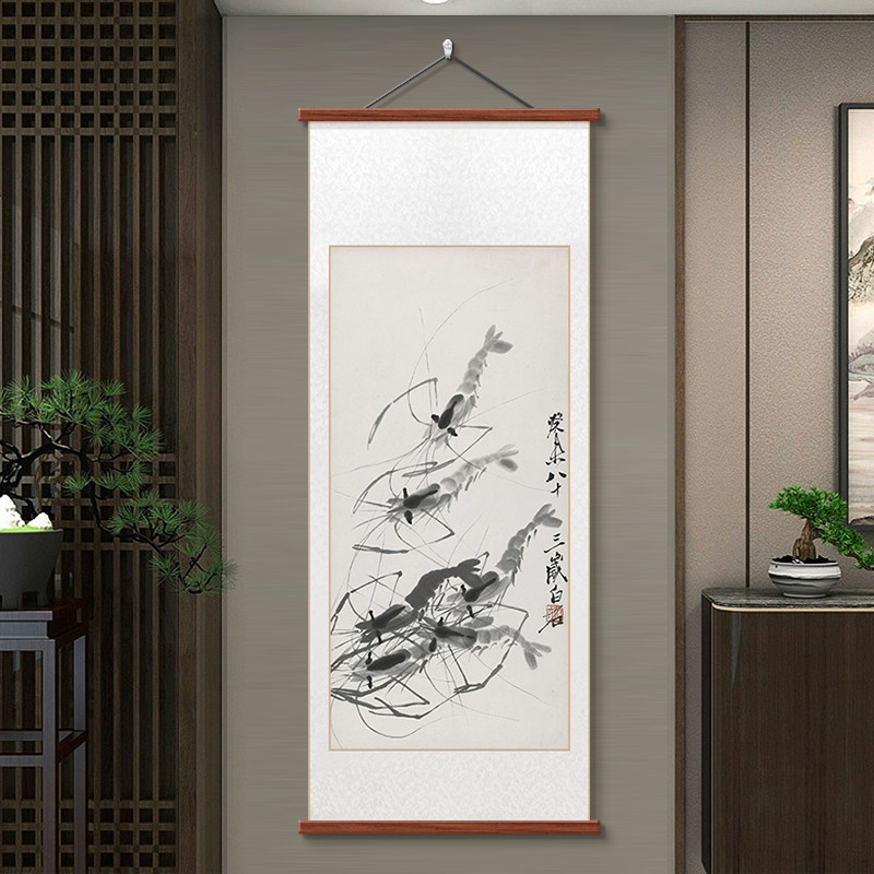 齐白石 福寿康宁 中国画 掛け軸 水墨画 和室 玄関 茶室 壁掛け 美術品 齐白石风格装饰画-齐白石风格装饰画促销价格、齐白石风格装饰画品牌- 淘宝