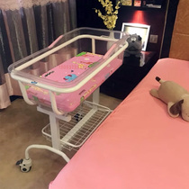 Hot sale Hospital crib Confinement center stroller Transparent anti-overflow newborn crib Club baby stroller bed