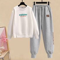 Sportsweaters Suit Women 2022 Spring Autumn New Casual Fashion Han Edition Loose Embroidered Jacket Pants Two Pieces