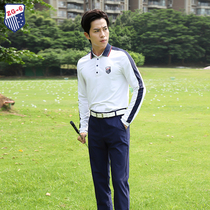Spring and Autumn ZG6 golf uniform mens parent-child casual sports suit white long sleeve shirt trousers Baolan