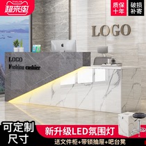 Front desk reception desk bar counter commercial beauty salon welcome desk clothing store hotel simple and modern cashier counter