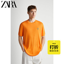 ZARA Discount Season] Mens Embroidered Knitted Short Sleeve T-shirt 04090420615