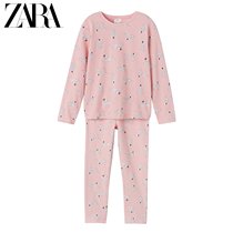 ZARA new childrens clothing girls animal print pajamas 04456747620