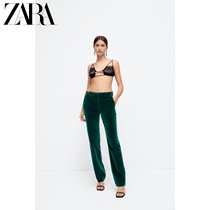 ZARA early autumn new womens velvet straight pants 08313514500