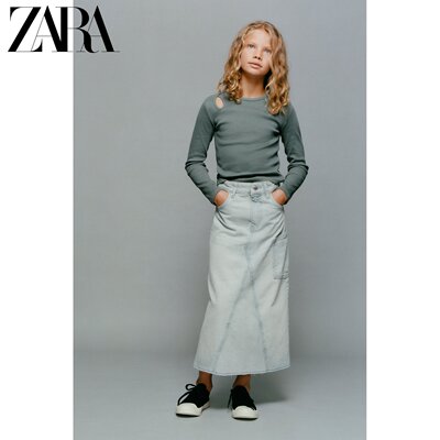 taobao agent ZARA autumn new children's clothing girl opens designs to designs tattoo T -shirts 3402709 500