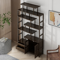 Foyer entrance cabinet Living room partition screen storage shelf New Chinese style modern minimalist antique decoration storage rack