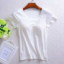 Pajamas with chest pads tops womens T-shirt Mordell bra cups all-in-one short sleeve yoga sports loungewear summer